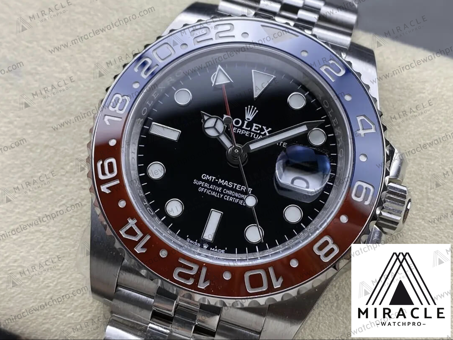 ROLEX-GMT MASTER II-ref.M126710BLRO-0001-Elite Clone-40mm-Replica Watch