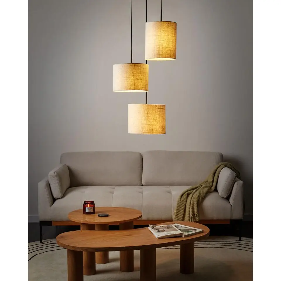 PARGUAZA - Hanglamp - Lichtbeige - Linnen