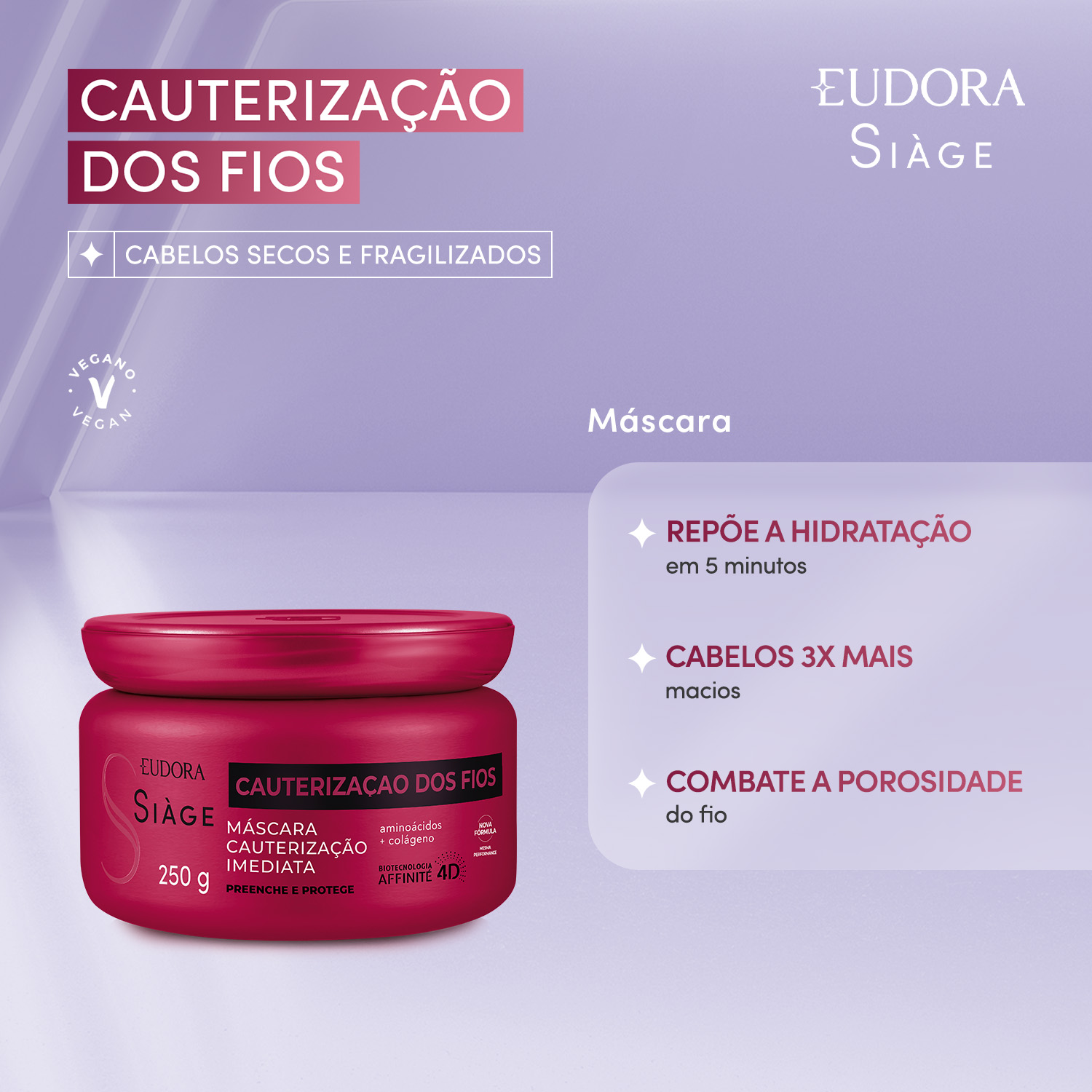 Máscara Capilar Siàge Cauterização dos Fios 250g