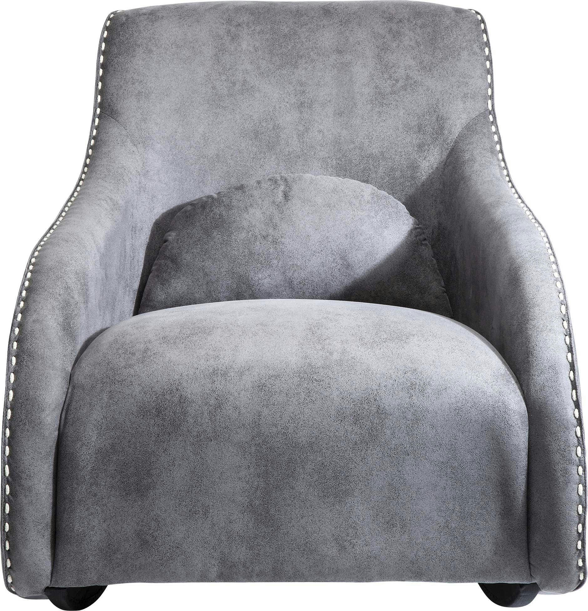 RITMO - Fauteuil à bascule en microfibre gris