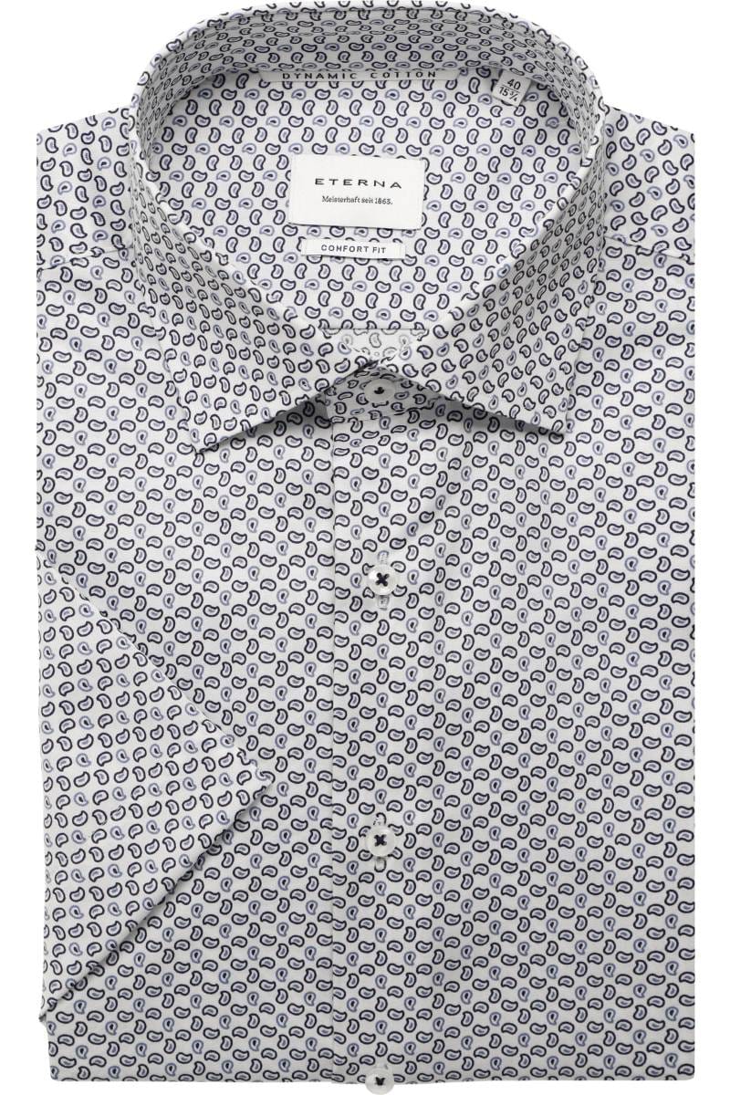 ETERNA Comfort Fit Hemd mittelblau, Bedruckt