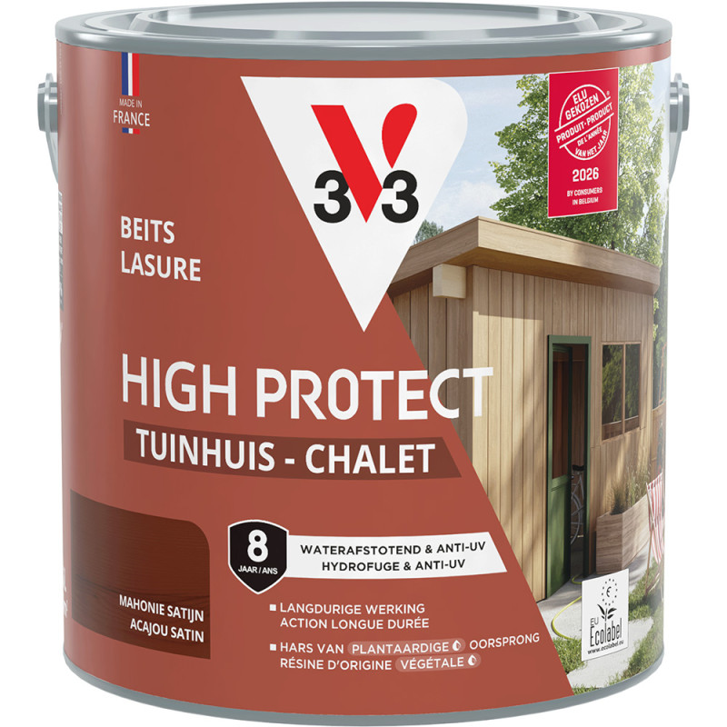 Lasure pour chalet High Protect acajou 2,5 L V33