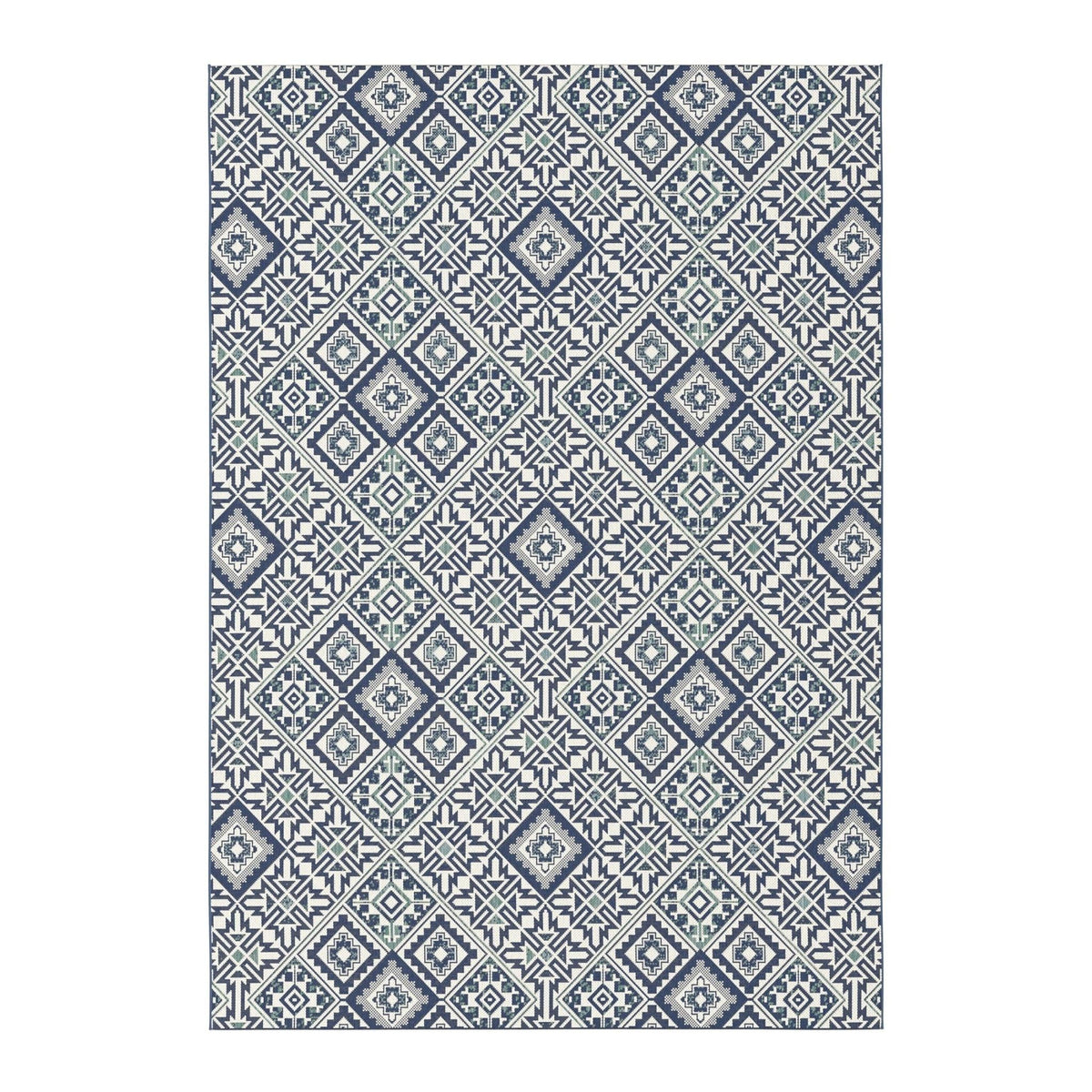 AFK Living vloerkleed Nazare - voor binnen en buiten - blauw - 160 x 230 cm