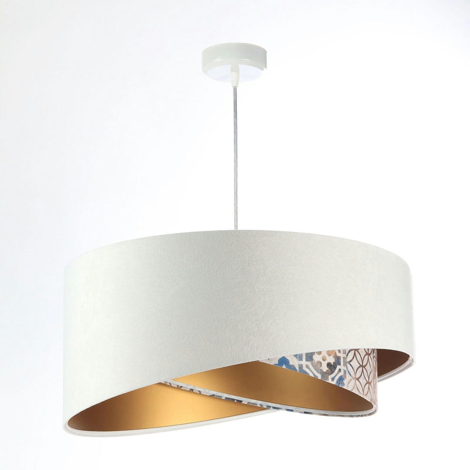 ASYMETRIC - Suspension Tissu Blanc 50x50x25 cm