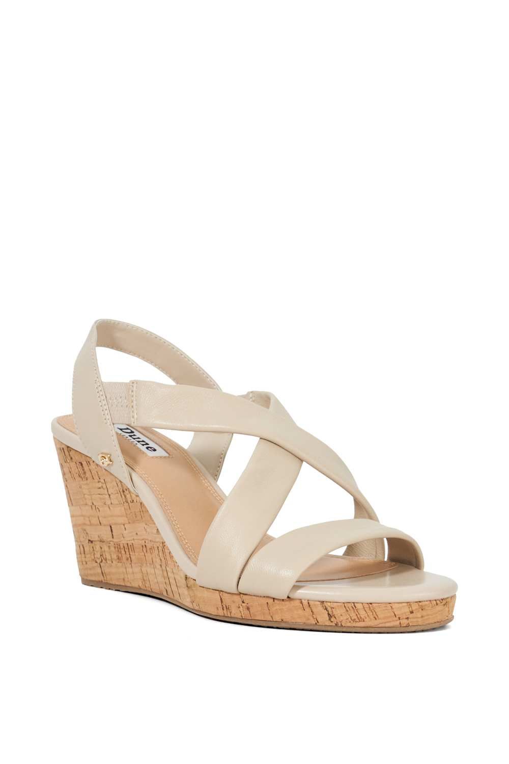 Dune London Wide Fit 'Kamies' Leather Wedges