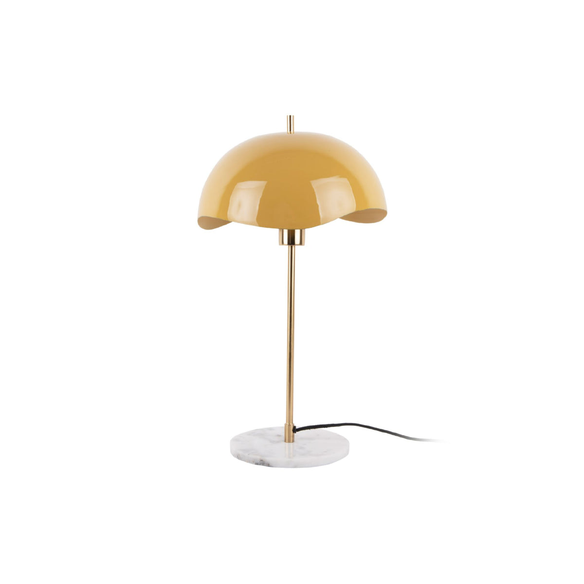 Leitmotiv tafellamp Waved Dome - geel - 30x30x56cm - Paddenstoellamp