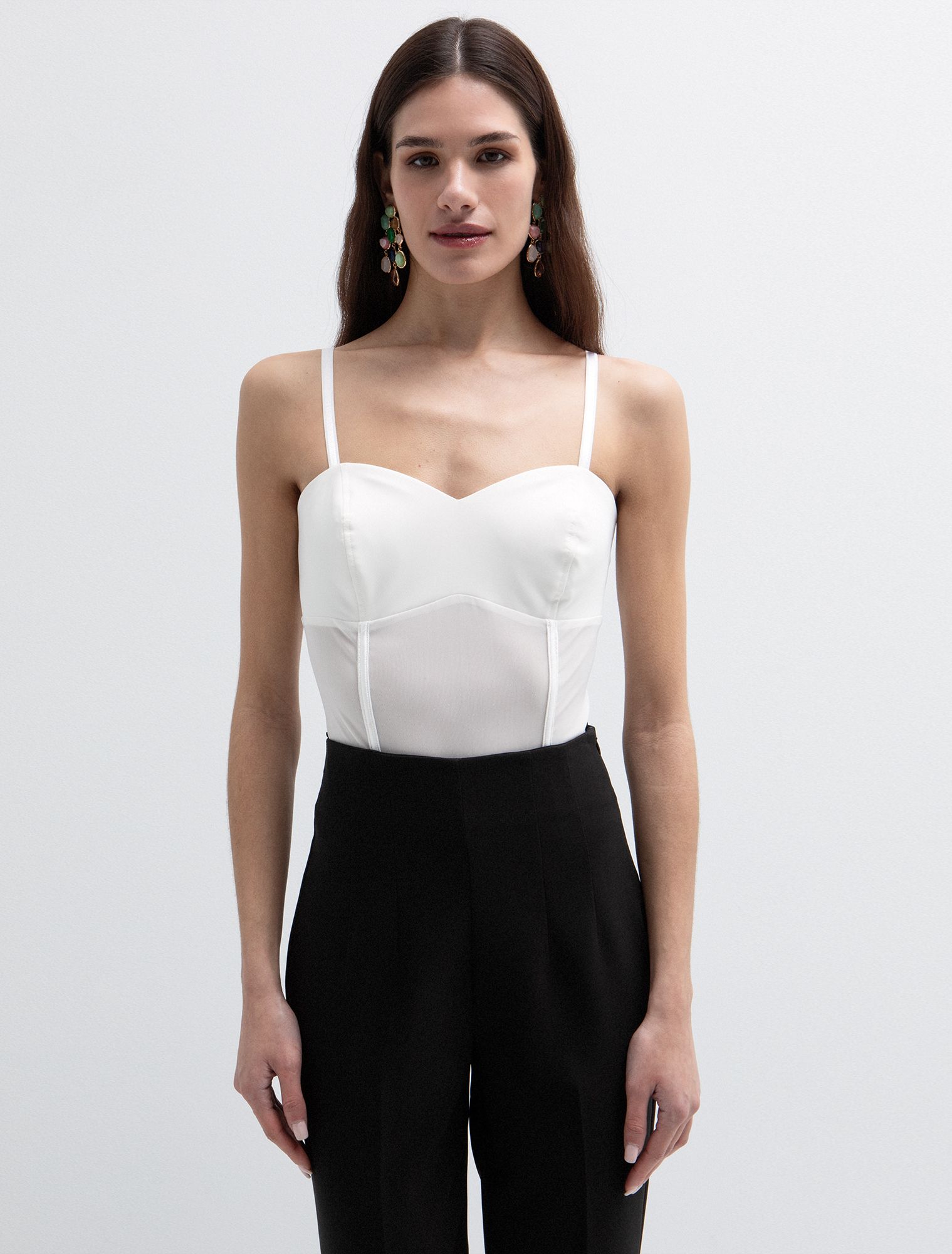 Corset κορμάκι με τούλι