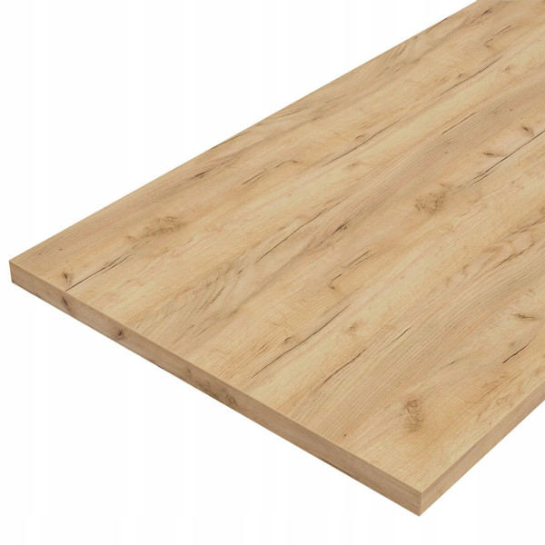 Zestaw Łazienkowy Szafka Czarna Wisząca Połysk MDF   Blat Dąb Złoty 60 cm