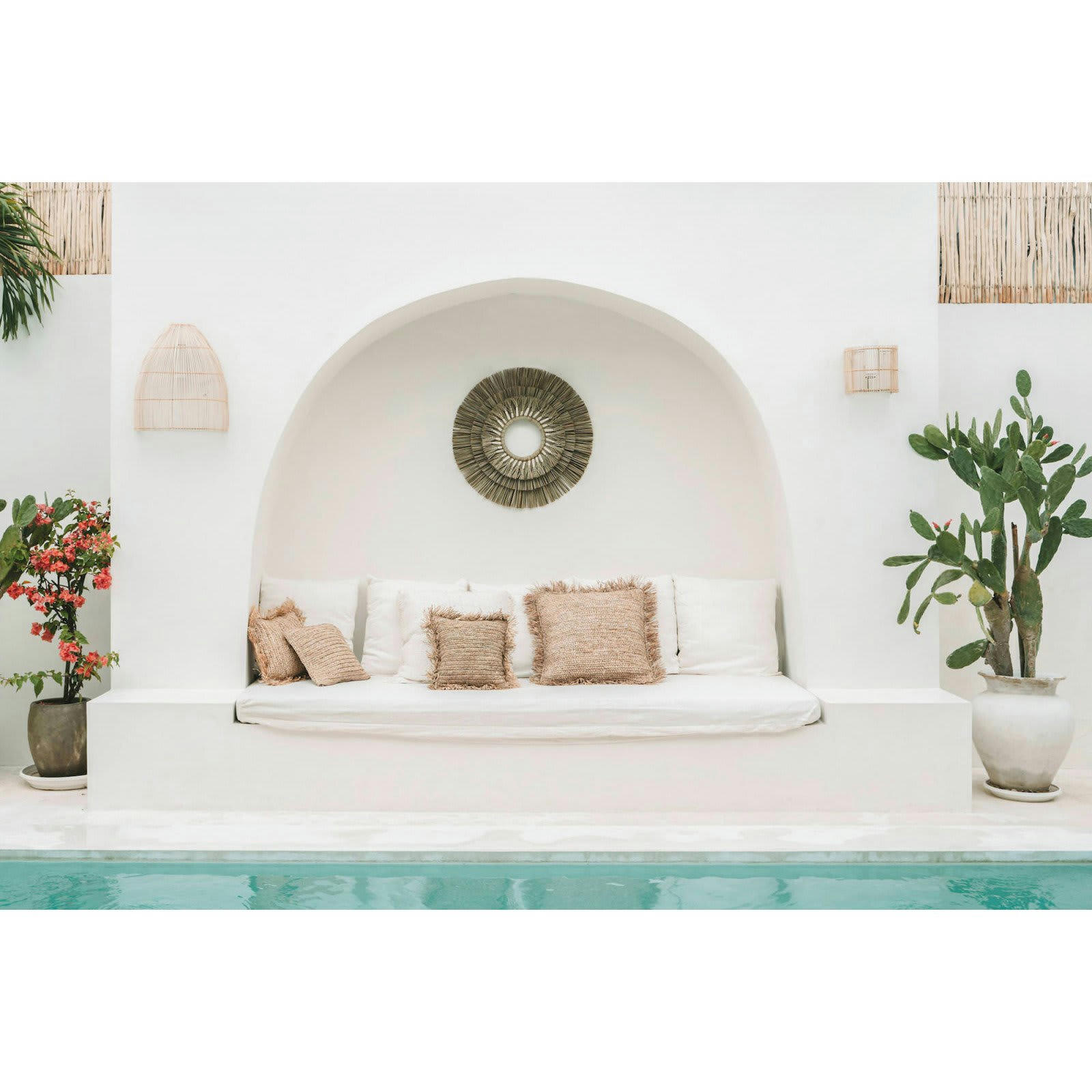 BALI BAZAR - Applique Rotin Bois clair 45x25x55 cm