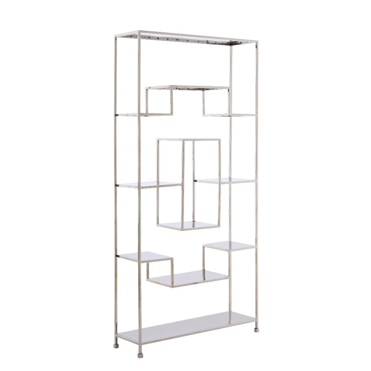 Light & Living - Rezina stellingkast 100x30x205 cm - nikkel