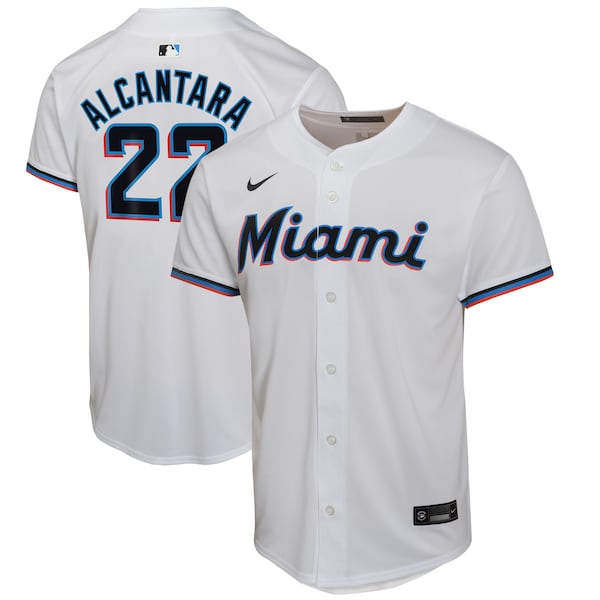 Sandy Alcantara Miami Marlins Nike Youth Home Game Player Jersey - White
