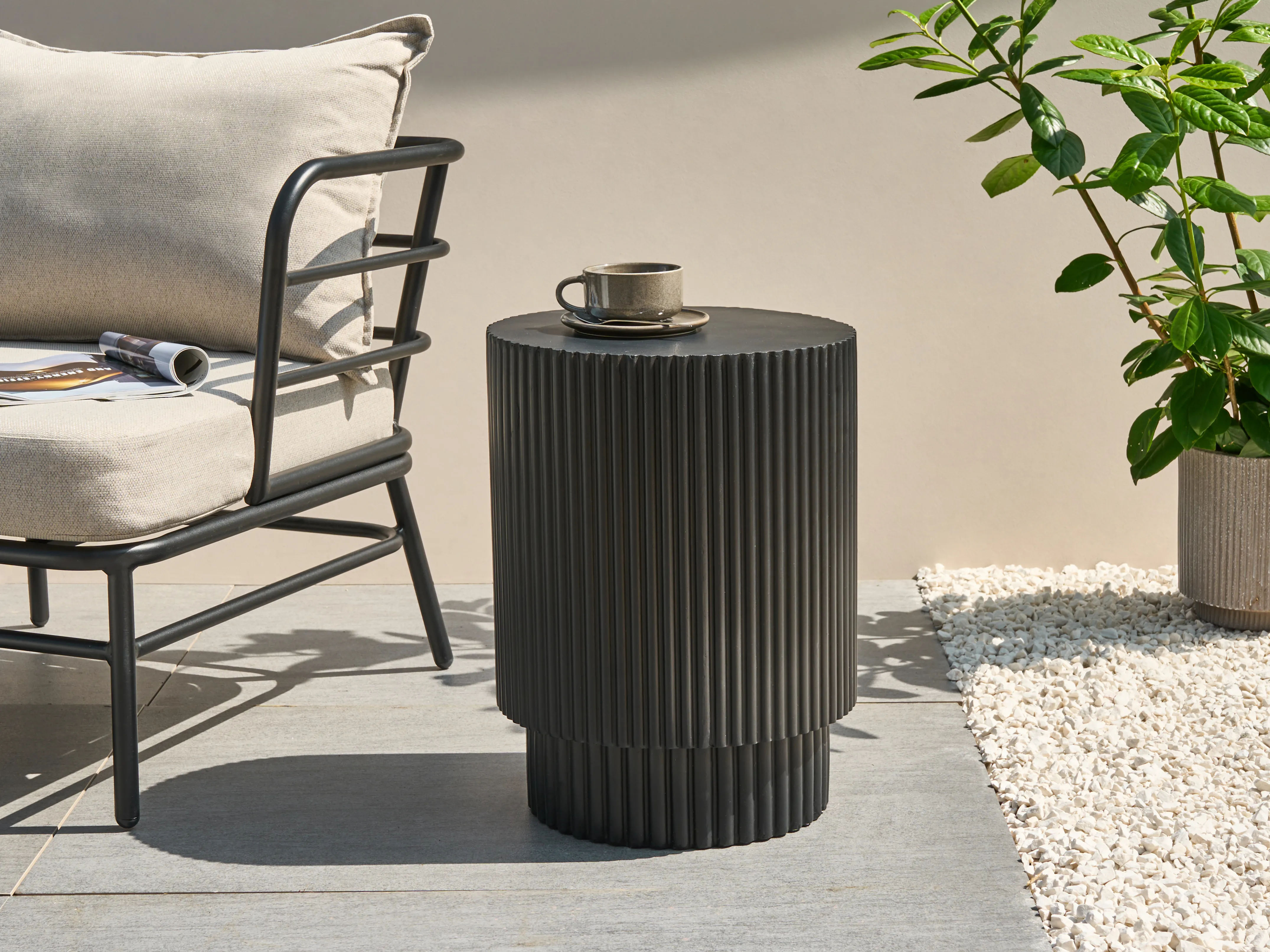 Side Table BICCARI 38 cm 38 cm Black