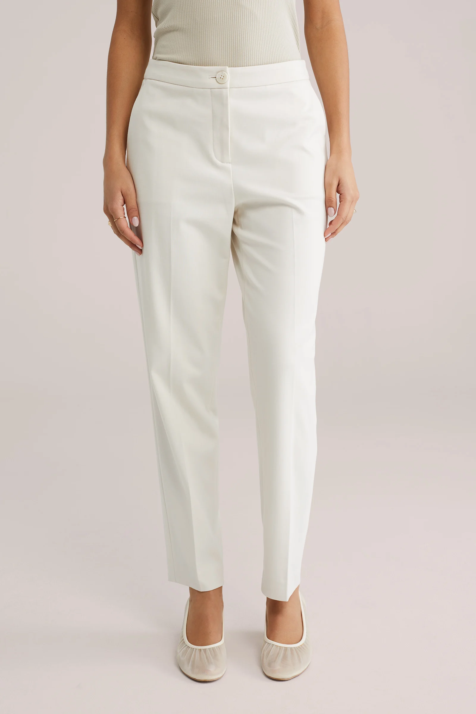 Dames Getailleerde jersey blazer en slim fit pantalon met strech