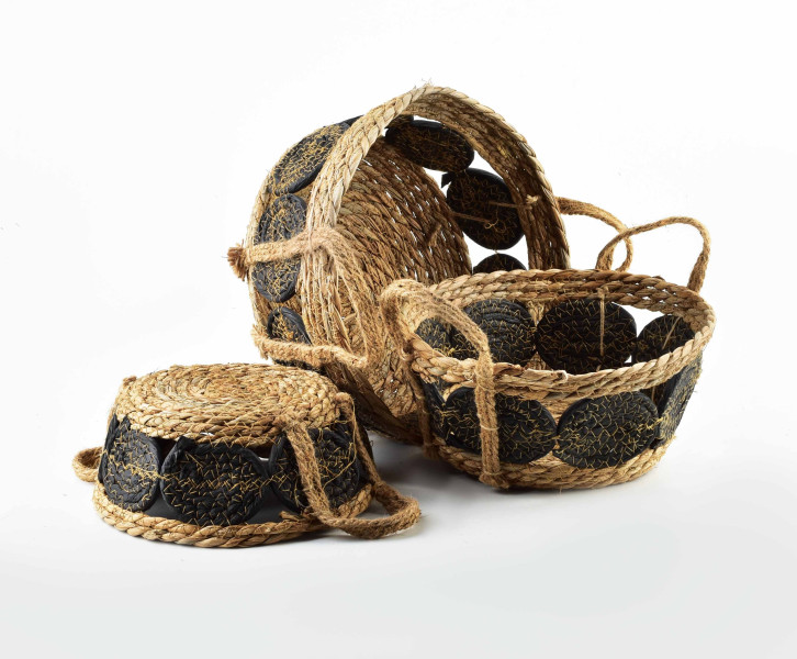 Komplet 3 koszy 30X15cm 27X13cm 21X9cm BALI