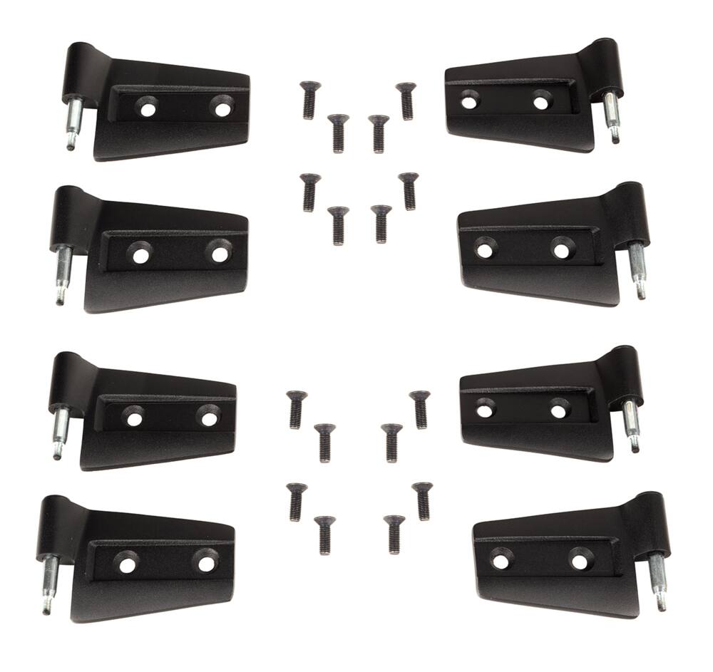 Rugged Ridge Jeep Door Hinge Kit, Black, 8-pc