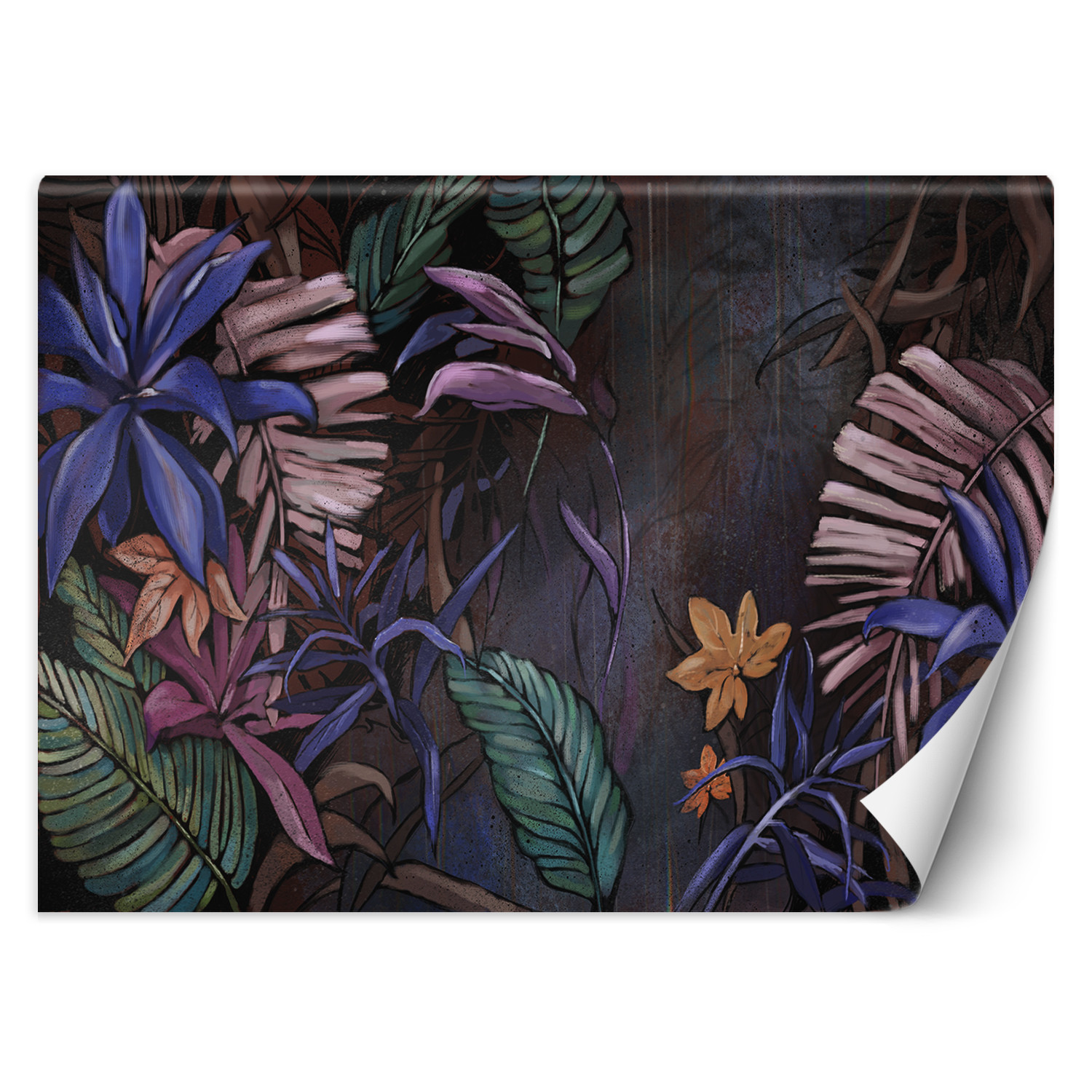 Feeby Fototapeta, Egzotyczne liście w dżungli malowane 150x105