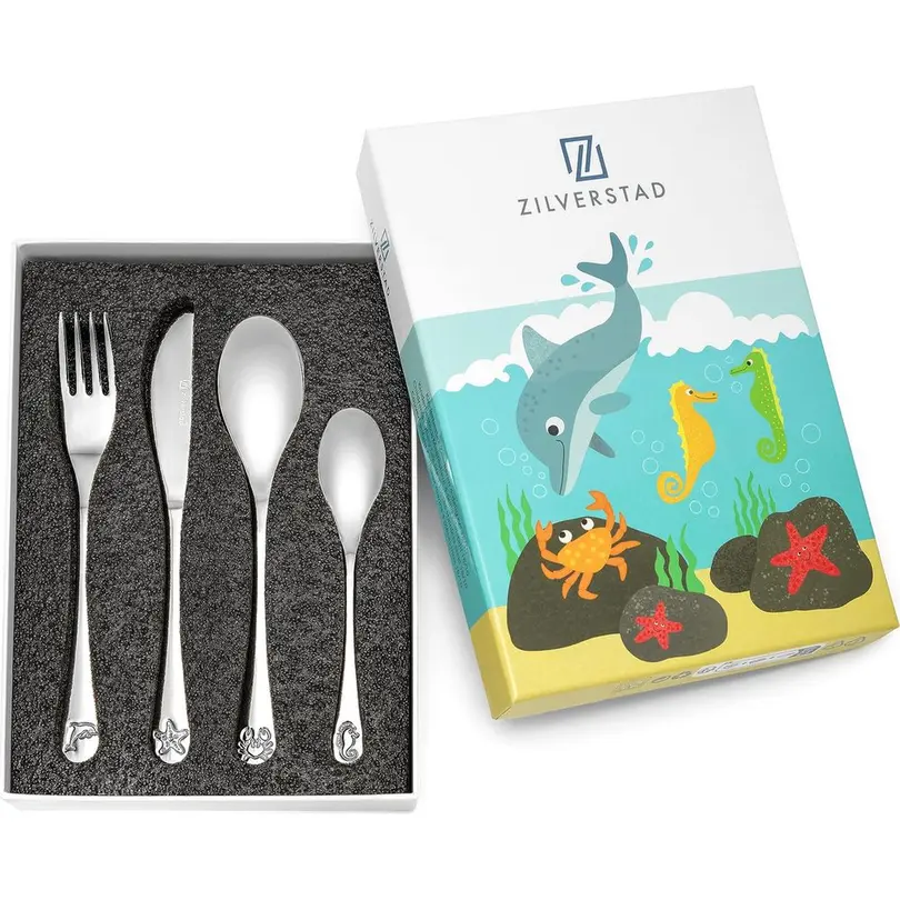 Besteckset 4-teilig Meerestiere