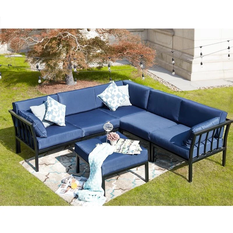 PATIO FESTIVAL 6-Piece Outdoor Sofa Seating Group with Cushions