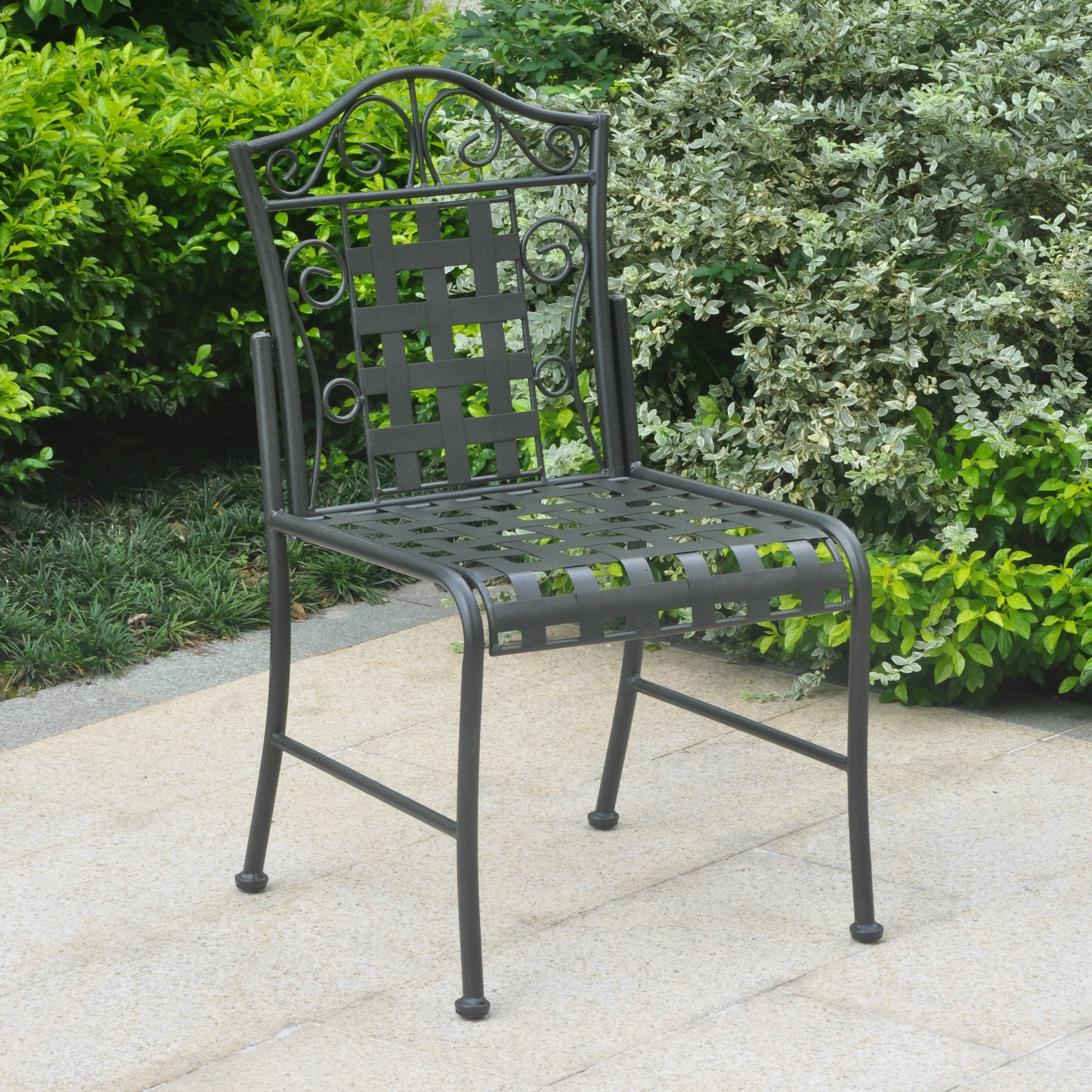 Mandalay Iron Patio Bistro Chairs (Set of 2)