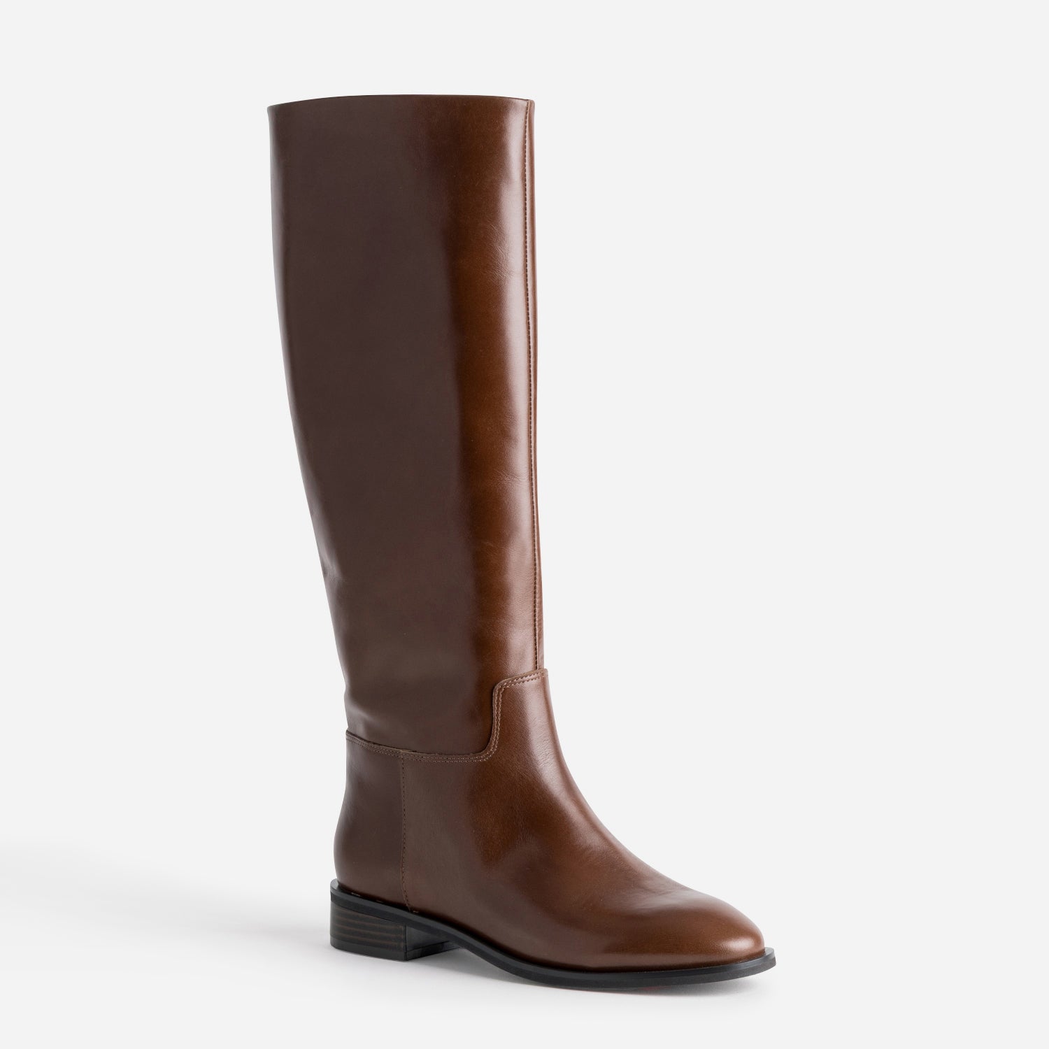 Botte cavalière camel cuir