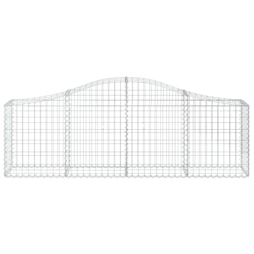 NNEVL Arched Gabion Baskets 4 pcs 200x30x60/80 cm Galvanised Iron