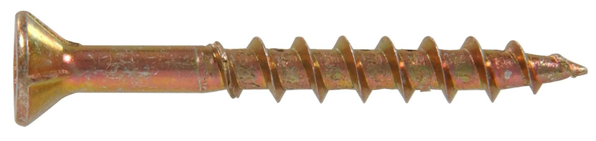 Hillman Multi-Purpose Screws, Ideal for ACQ Woods, Zinc & Yellow Dichromate, 8 x 1-1/4-in, Assorted Pack Sizes