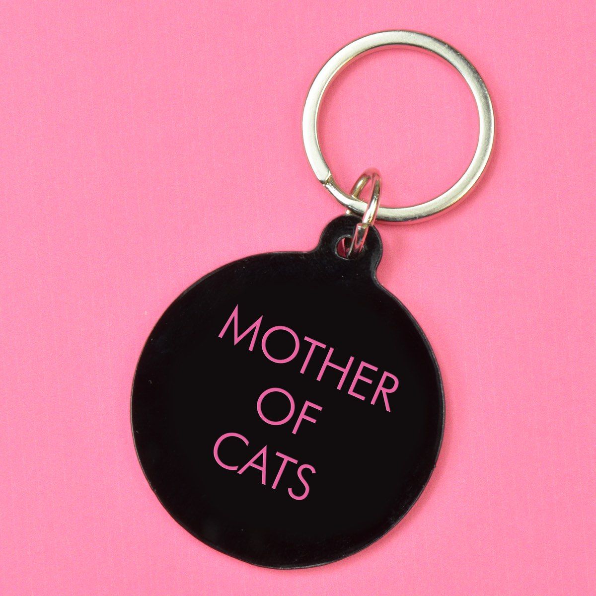 Flamingo Candles Mother of Cats Keyring