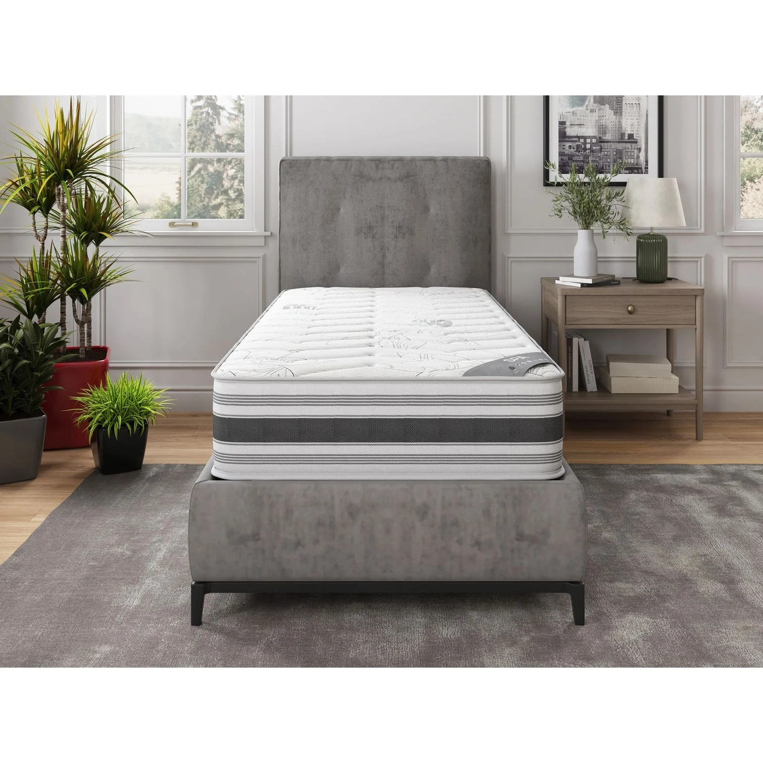 Ottopedic 9/12 Edge to Edge Pocket Coil Firm Hybrid Mattress, Assembled in USA