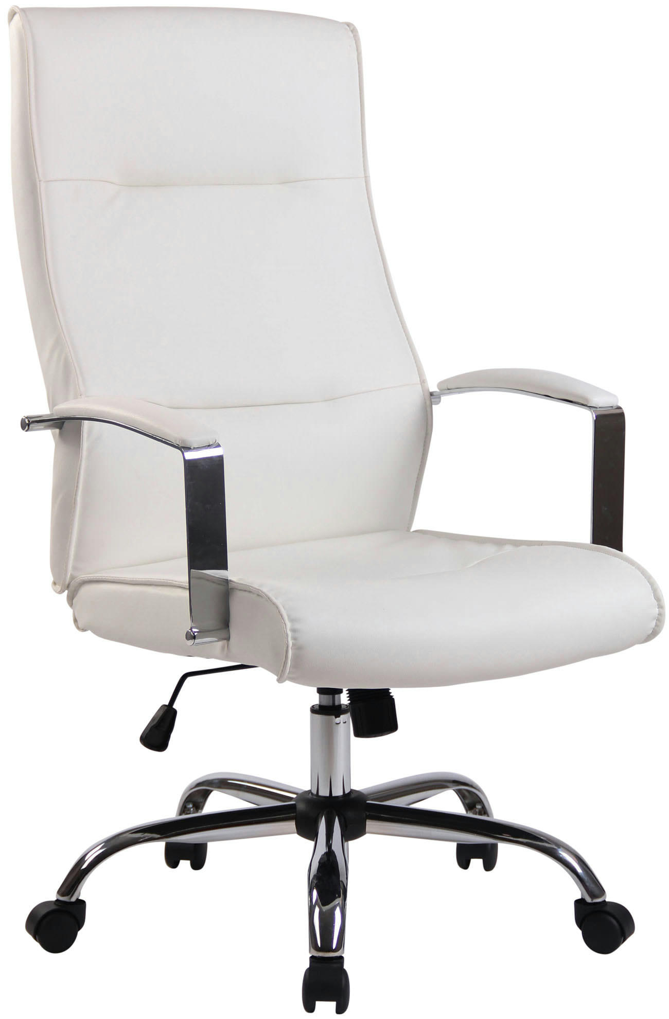 PORTLAND - Chaise de bureau réglable pivotante en similicuir Blanc