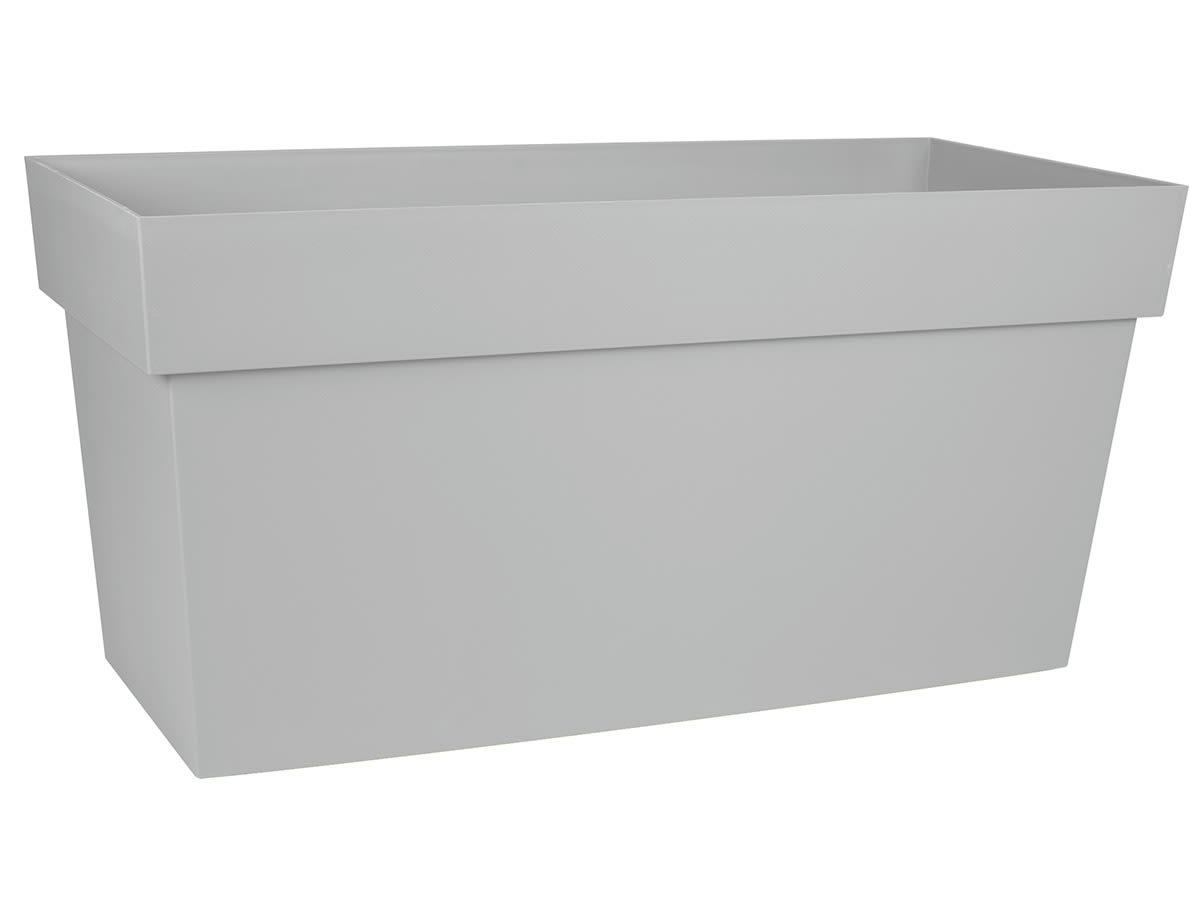 TOSCANE - Jardinière muret 79x36x39 cm en polypropylène gris