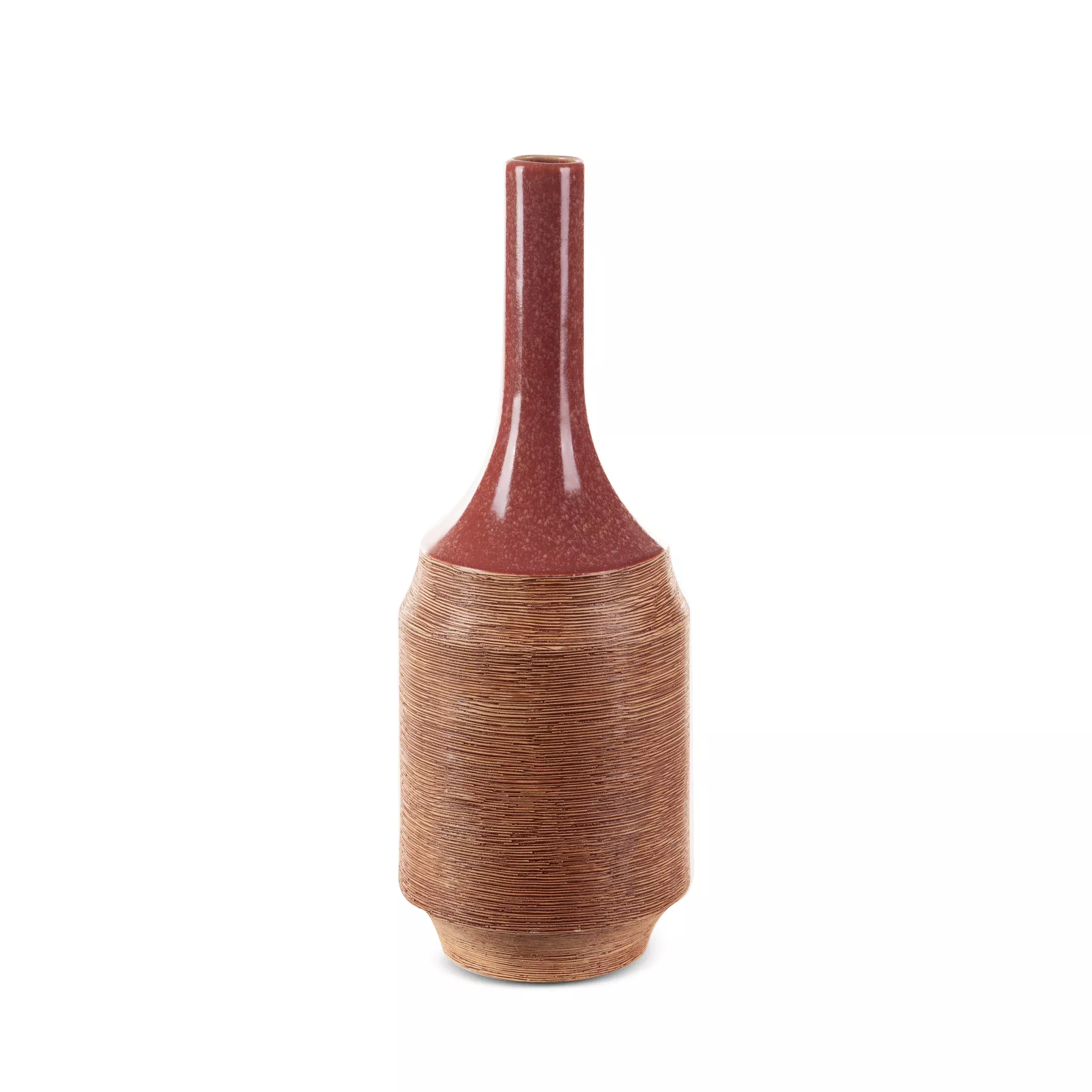 Wazon ceramiczny czerwono-jasnobrązowy średnica 16x48 cm ELDA