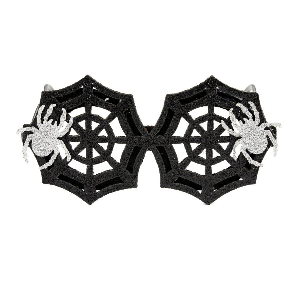 Lunettes femme fantaisie Halloween toile d'araignée noir