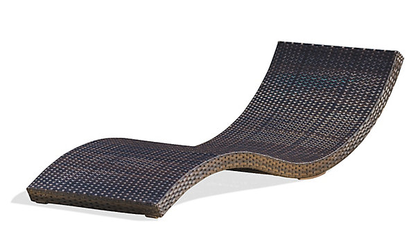 Bain de soleil Cancun résine tressée chocolat L.190 cm DCB Garden