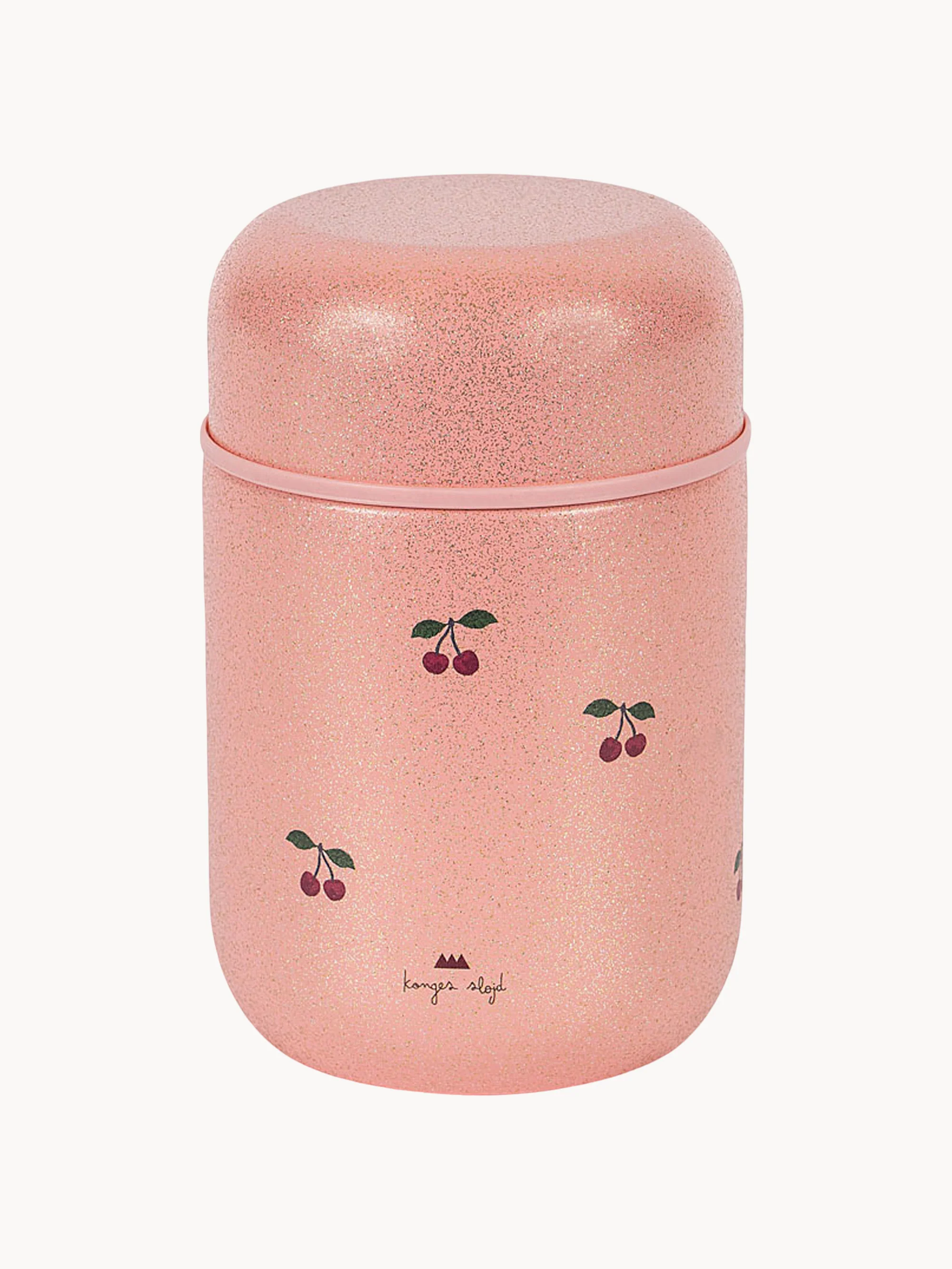 Glitzer-Isolierflasche Cherry