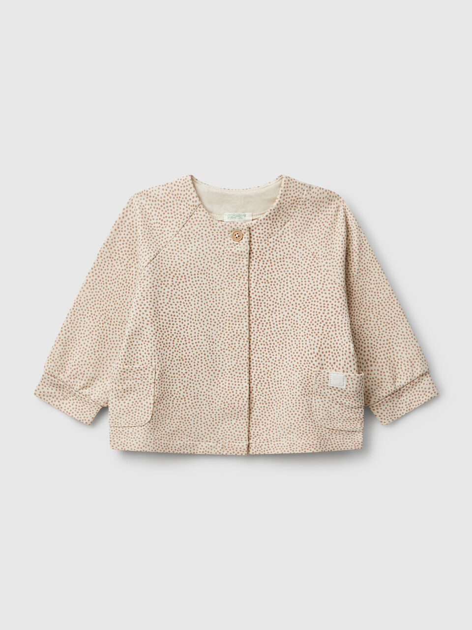 Polka dot jacket in sweat fabric