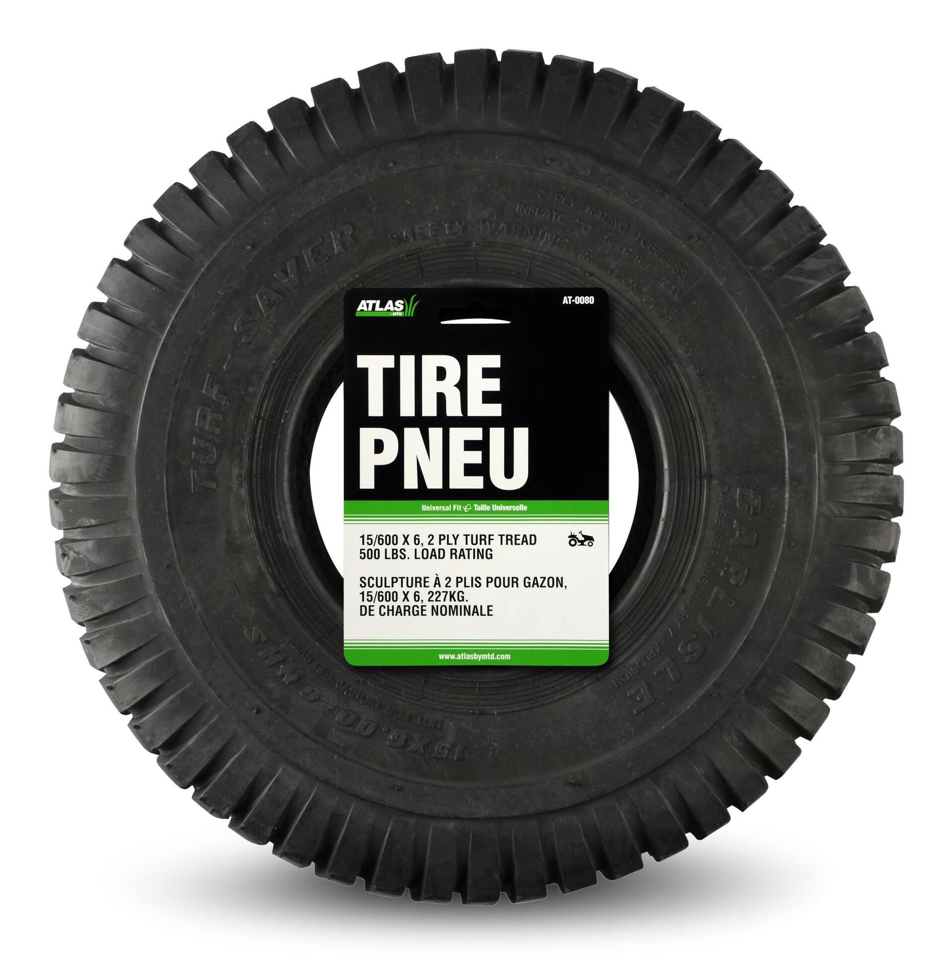 Turfsave Lawn RePlacement Tire, Load rating: 500 lb, 15-in x 6-in