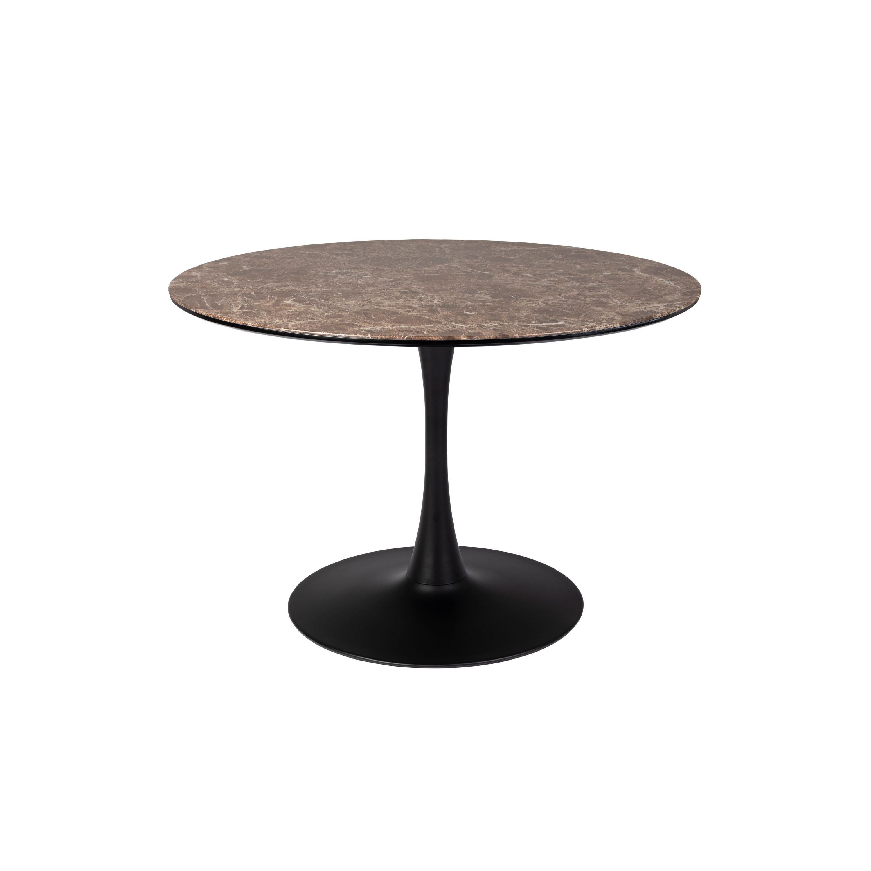 Housecraft Living Maru Eettafel Rond 110 cm Marmerlook Bruin