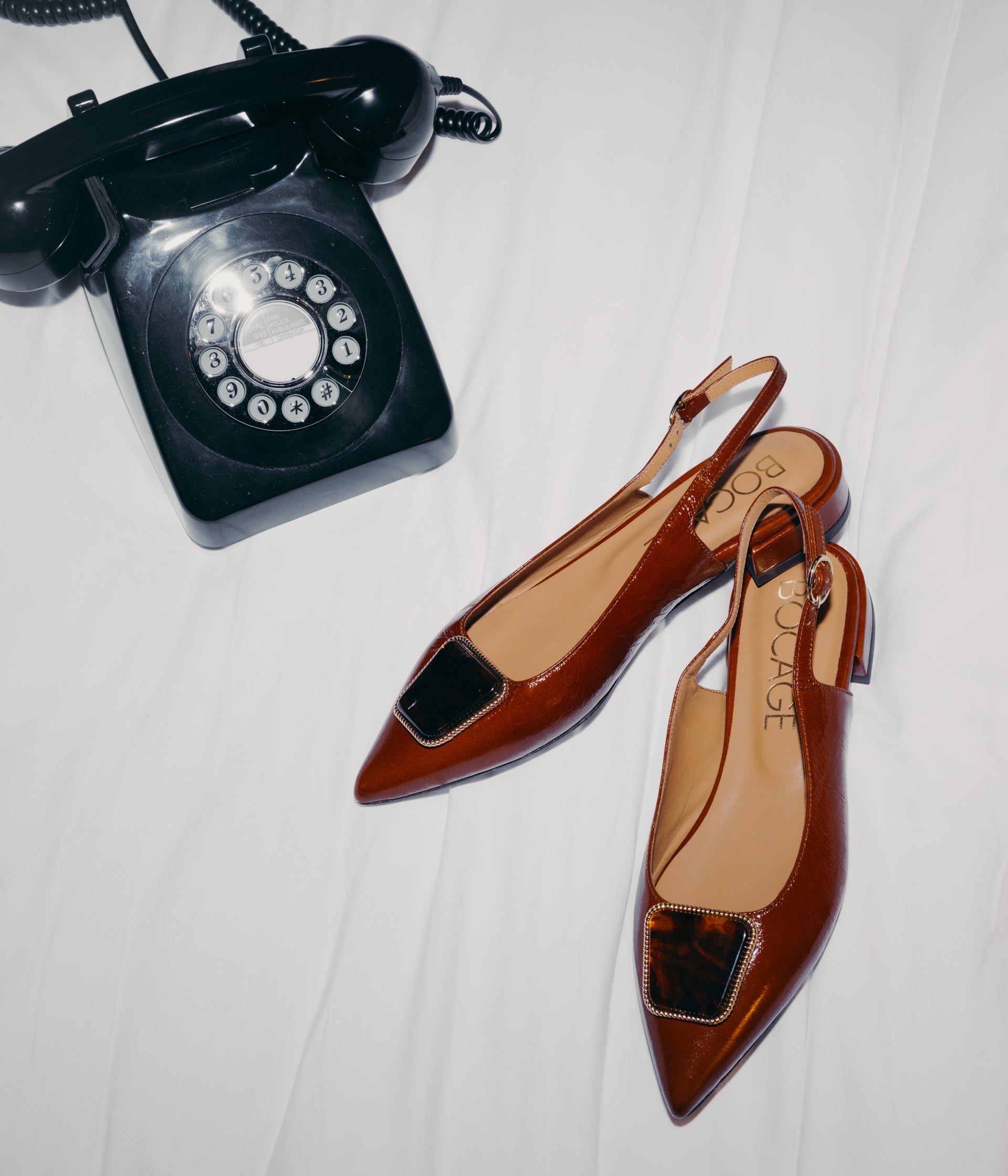 Ballerine slingback Syndie cognac