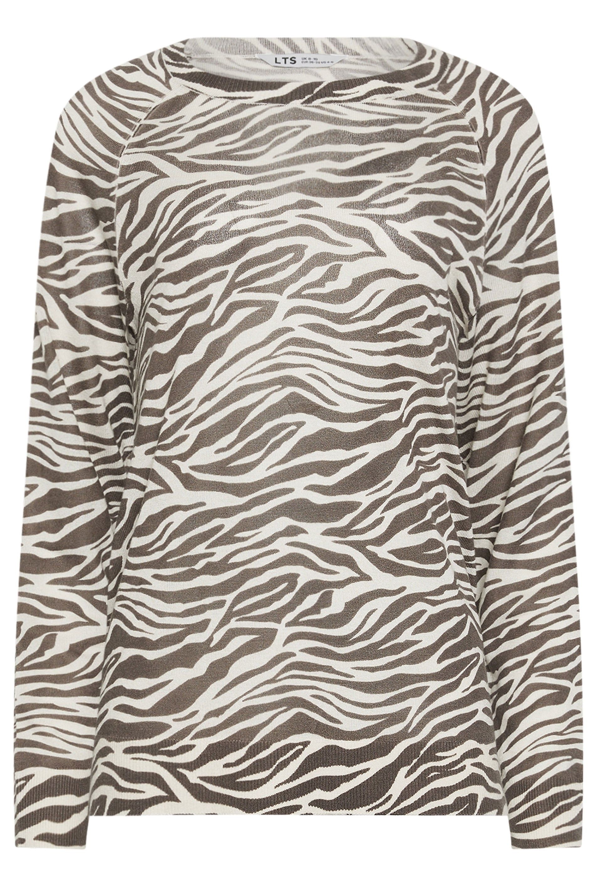 Long Tall Sally Tall Zebra Print Lightweight Jumper
