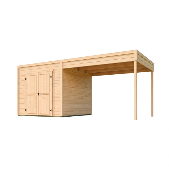 Gartenhaus, »Batu«, LxBxH: 550x400 cm, naturfarben