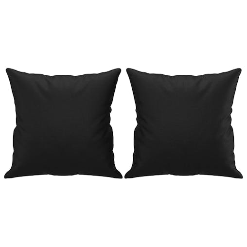 NNEVL Throw Pillows 2 pcs Black 40x40 cm Faux Leather