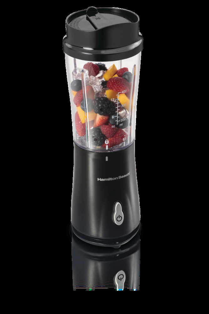 Hamilton Beach Personal Creations™ Single-Serve Blender w/ Travel Jar, Black, 414mL