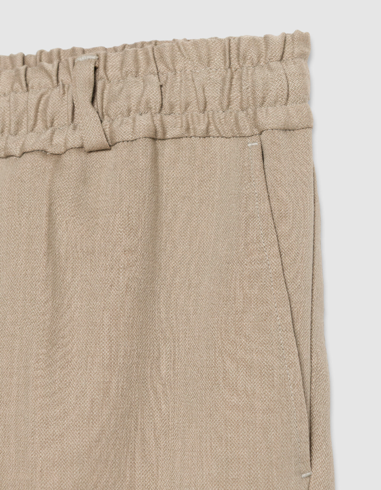 Jogpant de costume beige foncé lin mélangé Homme