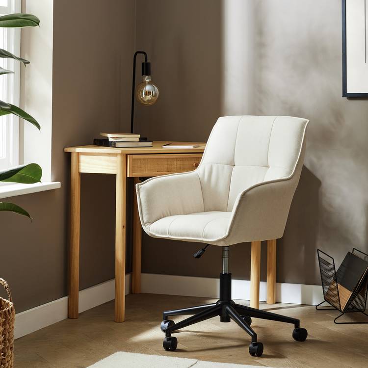 Habitat Rama Fabric Office Chair - White