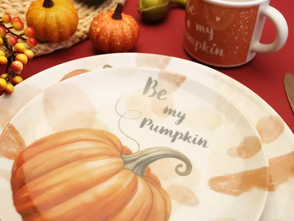 Serwis obiadowo - herbaciany na 6 osób (24 el.) Lubiana - Boss/Vanilla/Riva Be My Pumpkin
