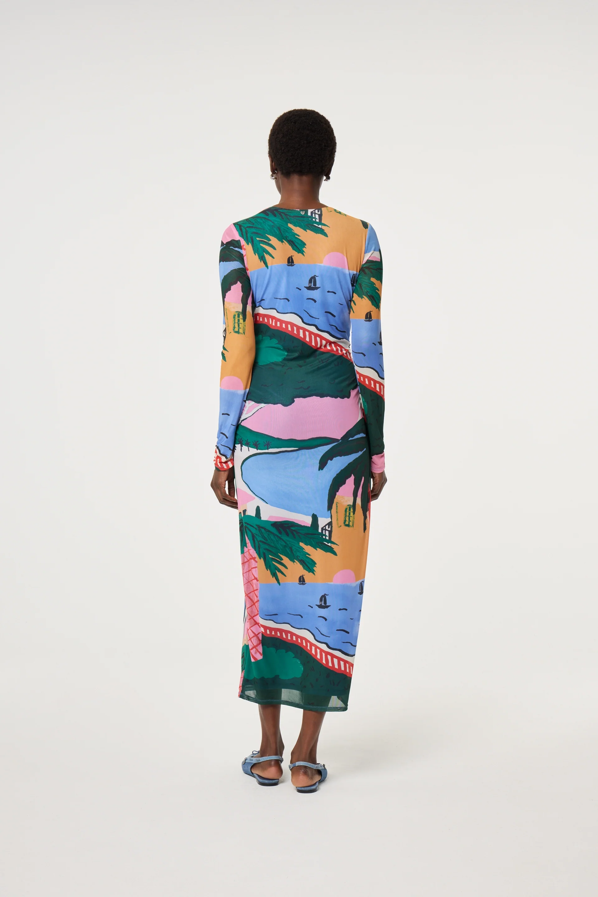 Samara Dress | Marina Blue/Evergreen