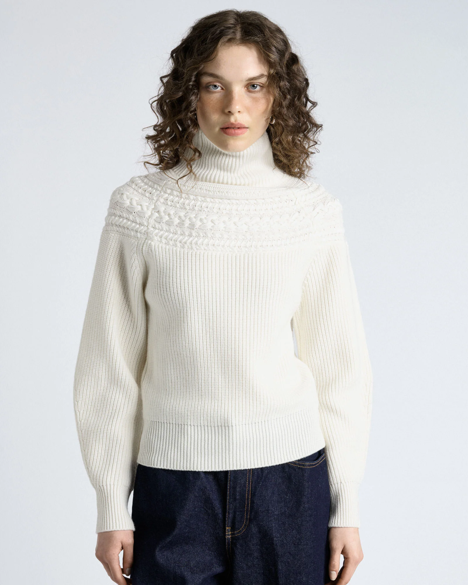 Merino Modern Fairisle Turtle Neck Knit