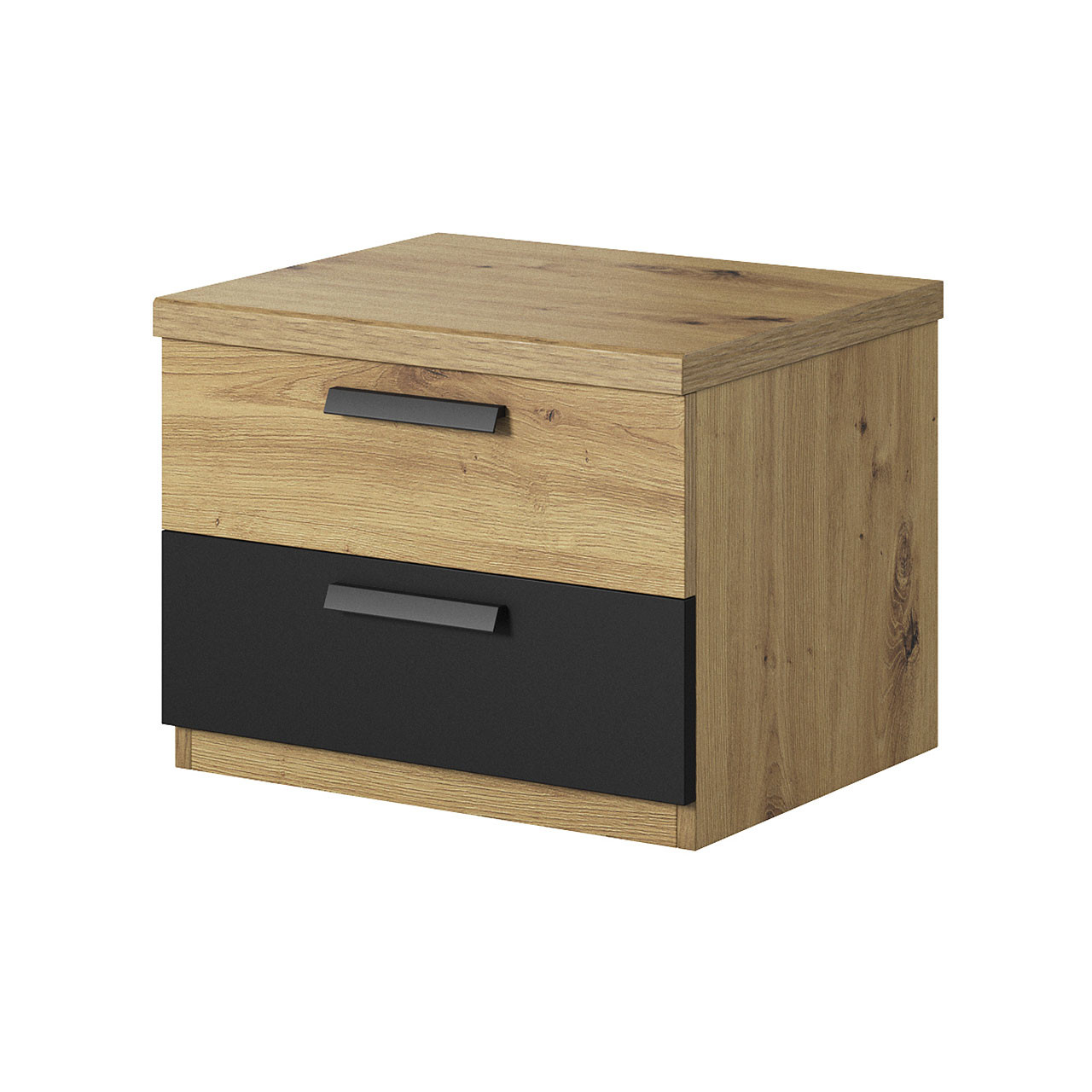 Stolik nocny SELMA SG22 dąb artisan / czarny