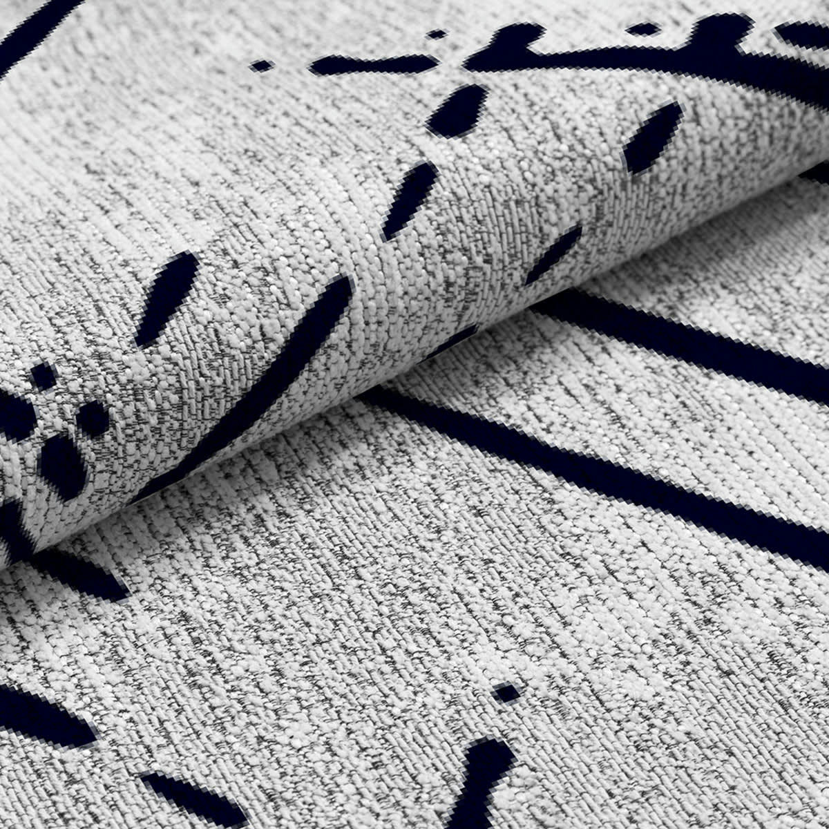 MIK - Tapis de salon de salon en coton impression digital  120x170 cm gris