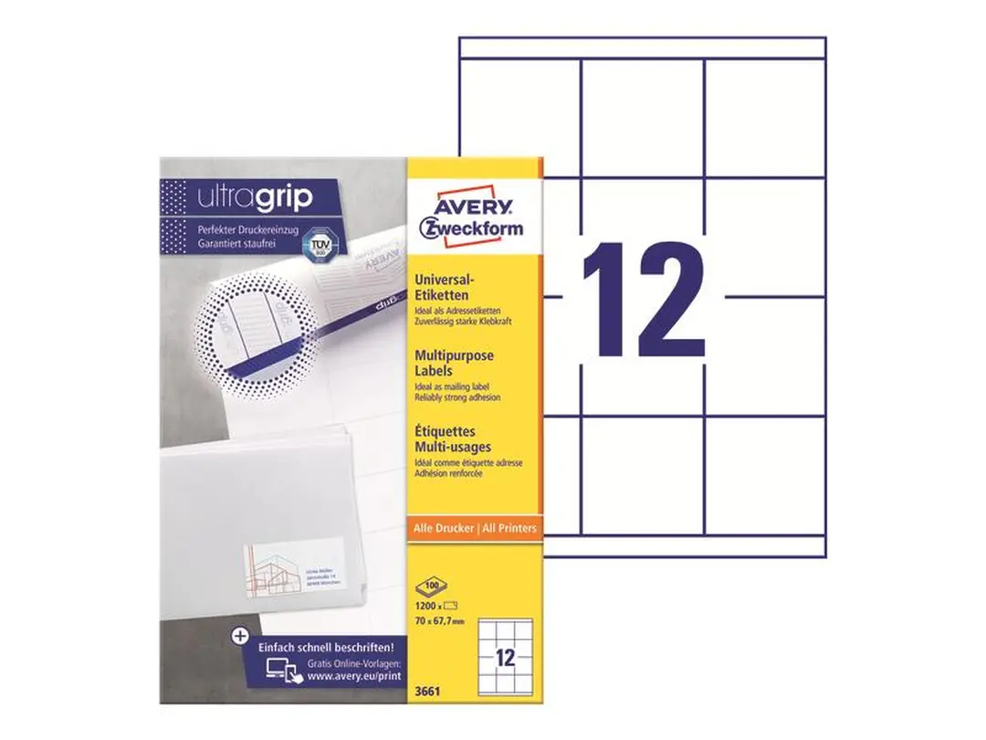 Etiketten 100er-Set Universal-Etiketten